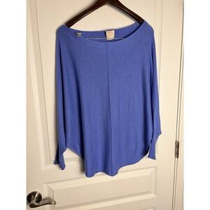Kerisma Sweater S/M Dolman Sleeve Cashmere Blend Blue